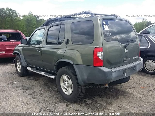 5N1ED28T23C626815 - 2003 NISSAN XTERRA XE/SE GREEN photo 3