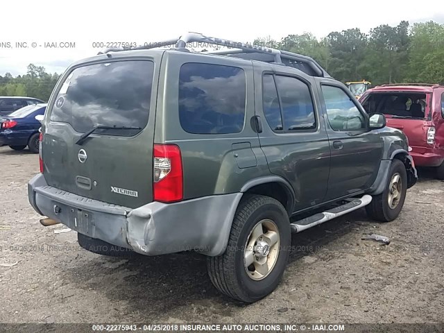 5N1ED28T23C626815 - 2003 NISSAN XTERRA XE/SE GREEN photo 4