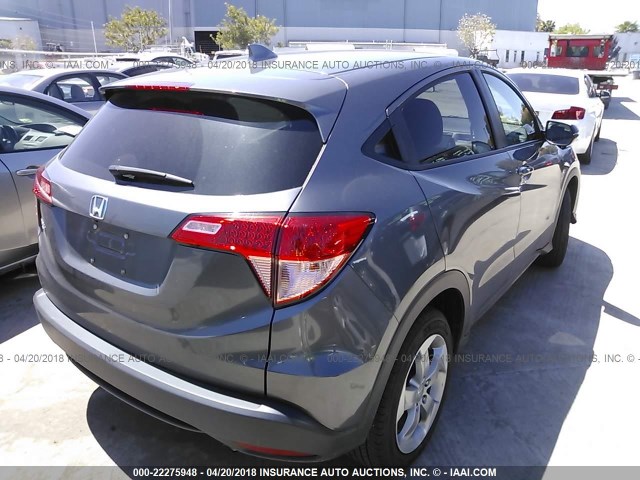 3CZRU5H54GM753802 - 2016 HONDA HR-V EX GRAY photo 4