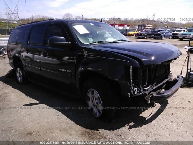 1GNSKJE79DR347544 - 2013 CHEVROLET SUBURBAN K1500 LT BLACK photo 1