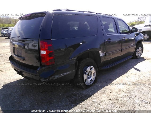 1GNSKJE79DR347544 - 2013 CHEVROLET SUBURBAN K1500 LT BLACK photo 4