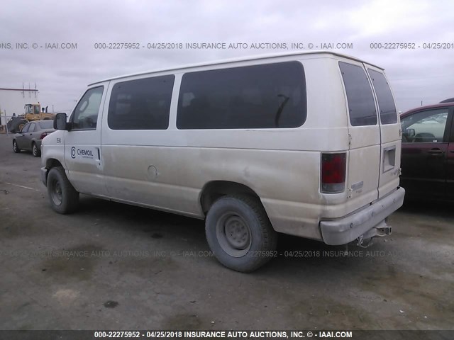 1FBNE3BLXDDA01594 - 2013 FORD ECONOLINE E350 SUPER DUTY WAGON WHITE photo 3