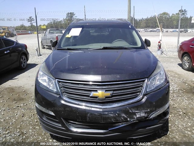 1GNKRFED7DJ142950 - 2013 CHEVROLET TRAVERSE LS GRAY photo 6