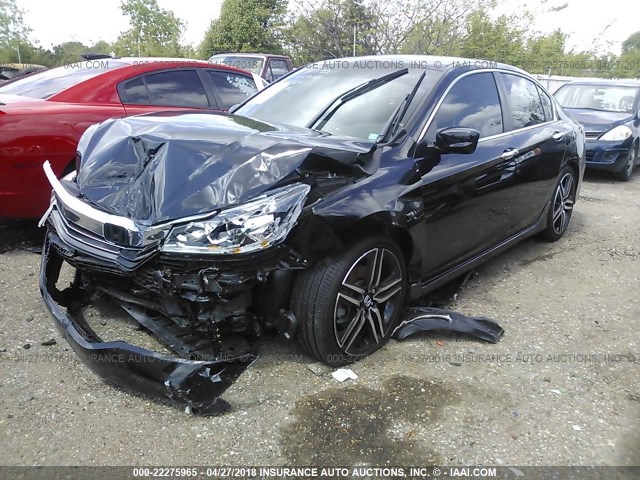 1HGCR2F52HA253930 - 2017 HONDA ACCORD SPORT 黑色 照片 2