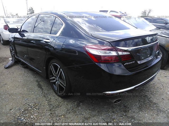 1HGCR2F52HA253930 - 2017 HONDA ACCORD SPORT 黑色 照片 3