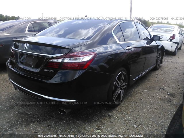 1HGCR2F52HA253930 - 2017 HONDA ACCORD SPORT 黑色 照片 4