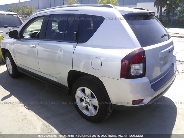 1C4NJCBA7ED595097 - 2014 JEEP COMPASS SPORT SILVER photo 3