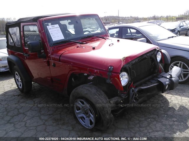 1C4AJWAG4EL299207 - 2014 JEEP WRANGLER SPORT أحمر صورة 1