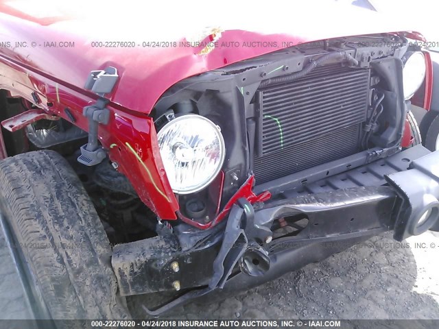 1C4AJWAG4EL299207 - 2014 JEEP WRANGLER SPORT أحمر صورة 6