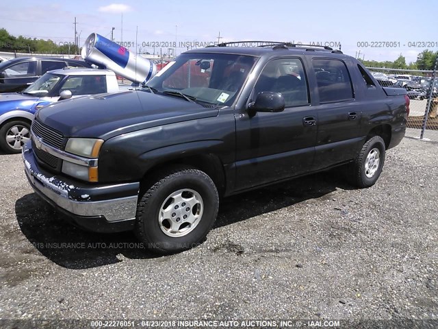 3GNEC12T34G143334 - 2004 CHEVROLET AVALANCHE C1500 BLACK photo 2