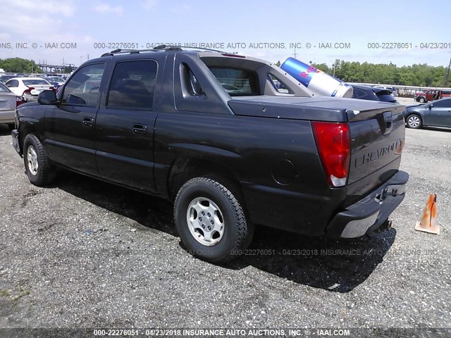 3GNEC12T34G143334 - 2004 CHEVROLET AVALANCHE C1500 BLACK photo 3