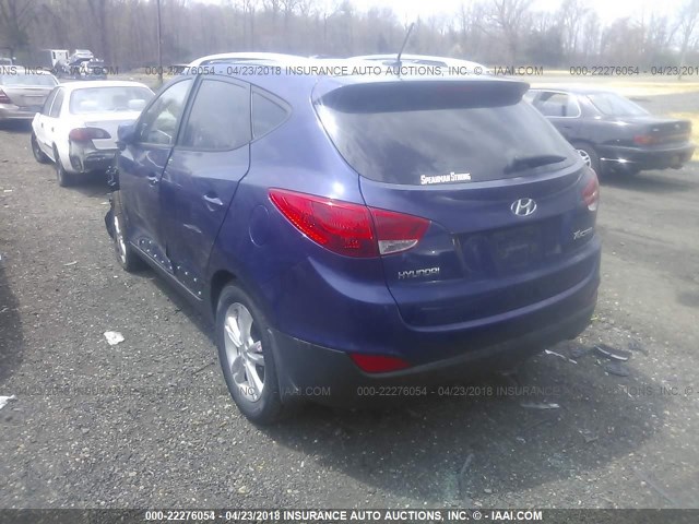 KM8JU3AC6BU233407 - 2011 HYUNDAI TUCSON GLS/LIMITED BLUE photo 3