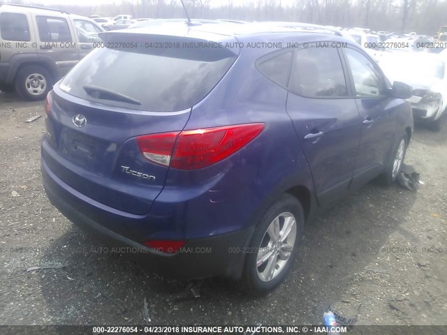 KM8JU3AC6BU233407 - 2011 HYUNDAI TUCSON GLS/LIMITED BLUE photo 4