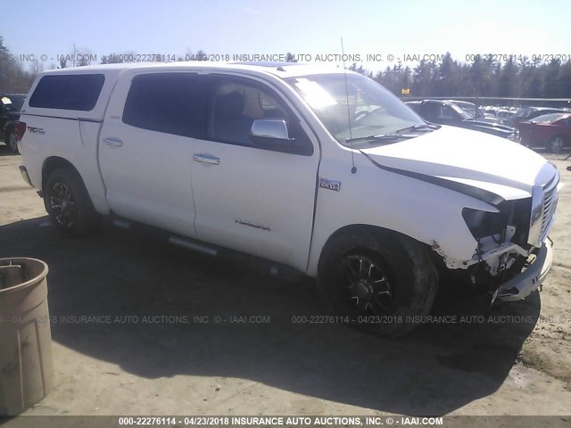 5TFHY5F18BX174255 - 2011 TOYOTA TUNDRA CREWMAX LIMITED WHITE photo 1