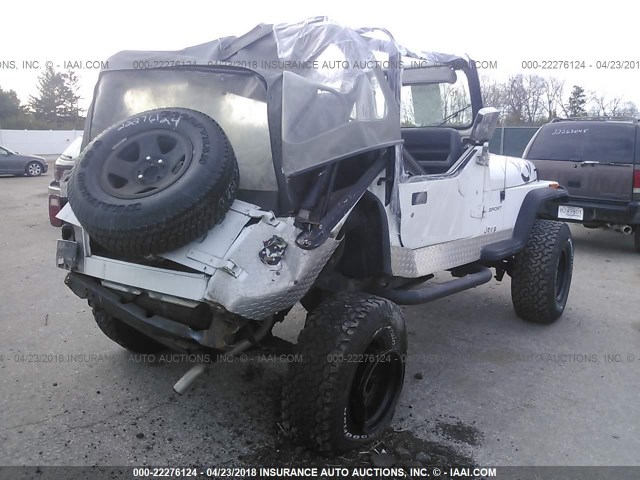 2J4FY19E3LJ529632 - 1990 JEEP WRANGLER / YJ S WHITE photo 4