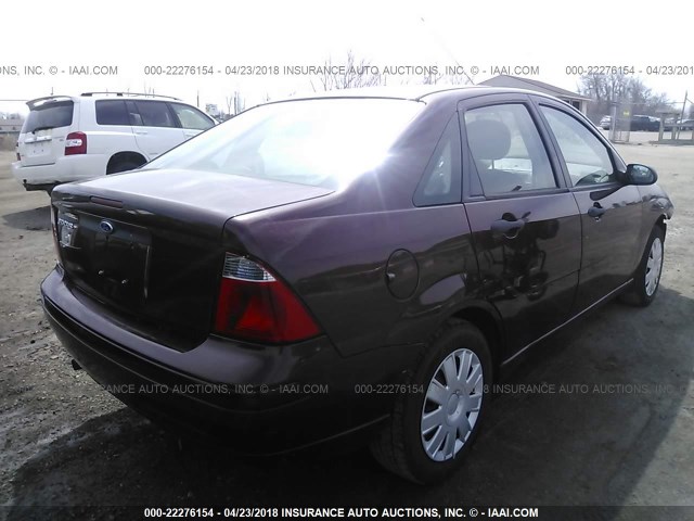 1FAFP34NX7W324101 - 2007 FORD FOCUS ZX4/S/SE/SES 勃艮第红 照片 4