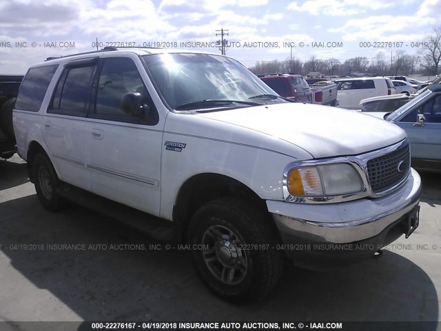 1FMPU16L2YLB59277 - 2000 FORD EXPEDITION XLT WHITE photo 1