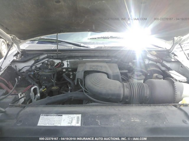 1FMPU16L2YLB59277 - 2000 FORD EXPEDITION XLT WHITE photo 10