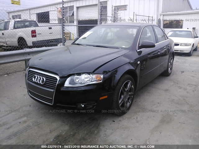 WAUAF78E87A153187 - 2007 AUDI A4 2/TURBO BLACK photo 2