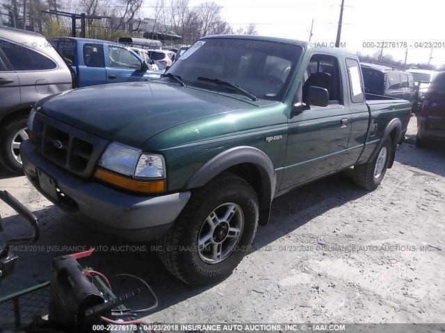 1FTZR15V3XTA33624 - 1999 FORD RANGER SUPER CAB GREEN photo 2