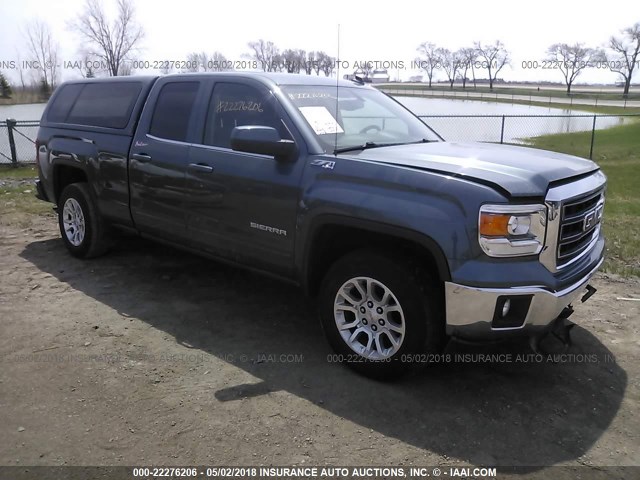 1GTV2UEC8EZ318445 - 2014 GMC SIERRA K1500 SLE BLUE photo 1