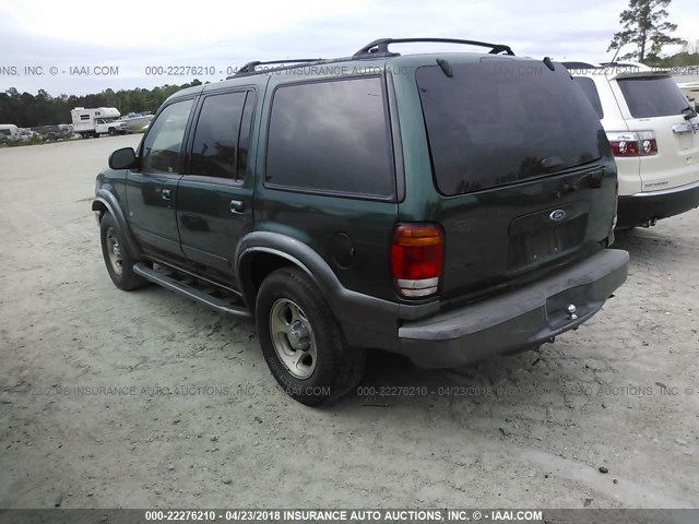 1FMZU63E1YUB77839 - 2000 FORD EXPLORER XLT GREEN photo 3