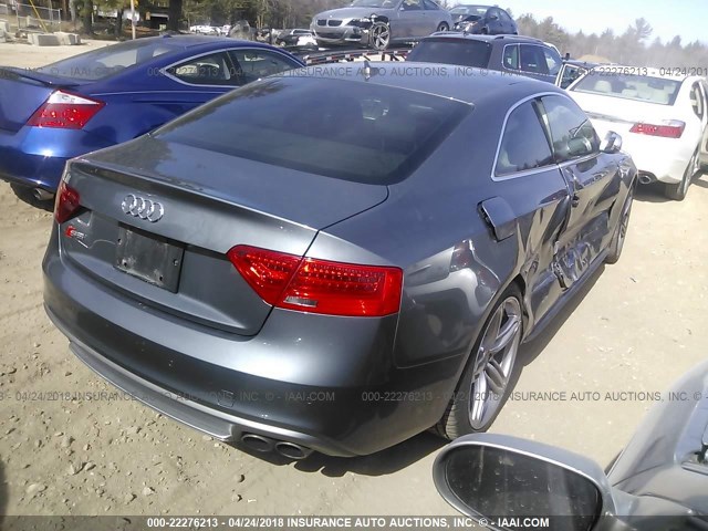 WAUCGAFR9DA051627 - 2013 AUDI S5 PREMIUM PLUS 灰色 照片 4