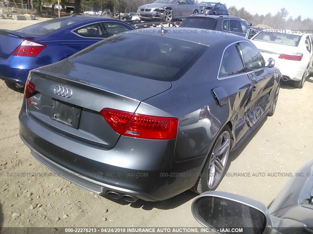 WAUCGAFR9DA051627 - 2013 AUDI S5 PREMIUM PLUS GRAY photo 4