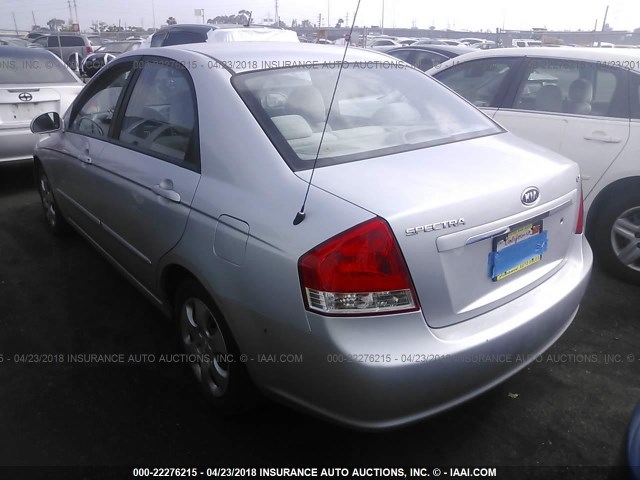 KNAFE122875441725 - 2007 KIA SPECTRA EX/LX SILVER photo 3