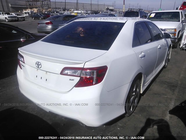 4T1BK1FK7CU504135 - 2012 TOYOTA CAMRY SE/XLE WHITE photo 4