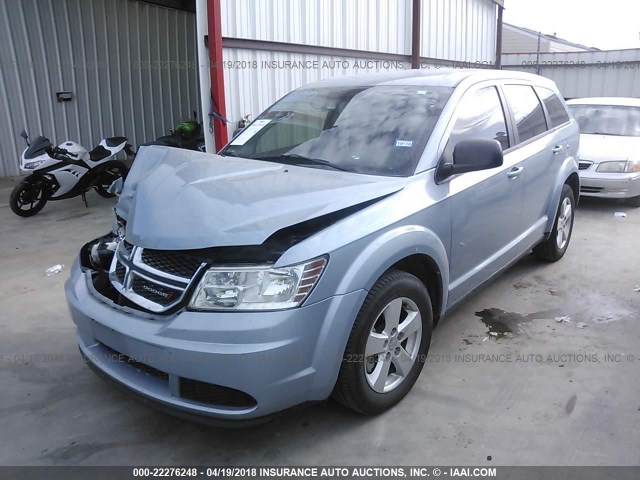 3C4PDCABXDT555888 - 2013 DODGE JOURNEY SE BLUE photo 2