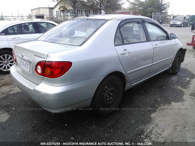 JTDBR32E342022934 - 2004 TOYOTA COROLLA CE/LE SILVER photo 4