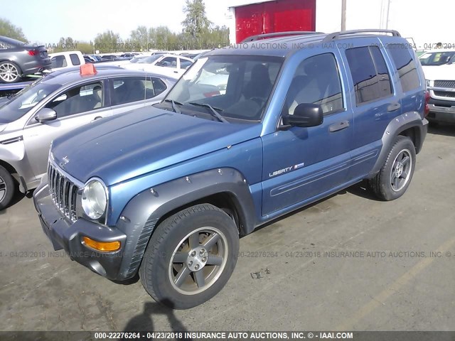 1J4GK48K53W664974 - 2003 JEEP LIBERTY SPORT/FREEDOM ლურჯი ფოტო 2