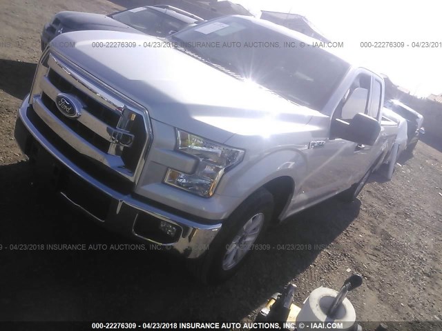 1FTEX1C84HKD94823 - 2017 FORD F150 SUPER CAB SILVER photo 2