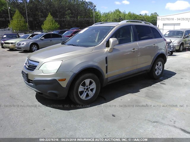 3GSCL33P38S572087 - 2008 SATURN VUE XE GOLD photo 2