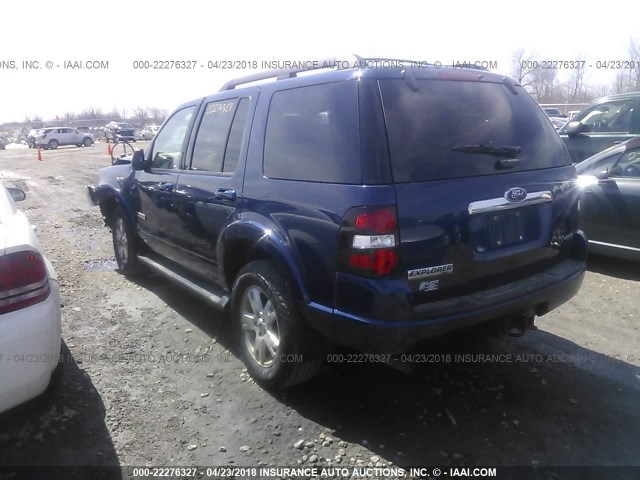 1FMEU73E38UA58386 - 2008 FORD EXPLORER XLT BLUE photo 3