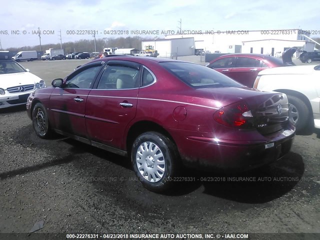 2G4WC552861107265 - 2006 BUICK LACROSSE CX BURGUNDY photo 3