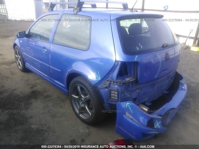 9BWKE61J834072023 - 2003 VOLKSWAGEN GTI 20TH ANNIVERSARY BLUE photo 3