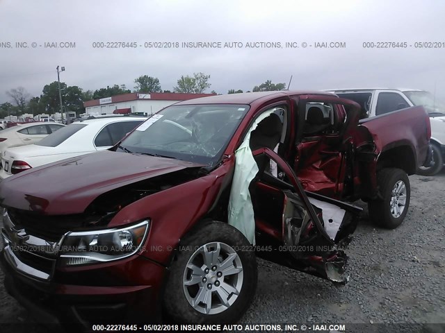 1GCGSCE37G1111372 - 2016 CHEVROLET COLORADO LT MAROON photo 6