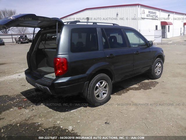 2HKYF18723H568735 - 2003 HONDA PILOT EXL GRAY photo 4