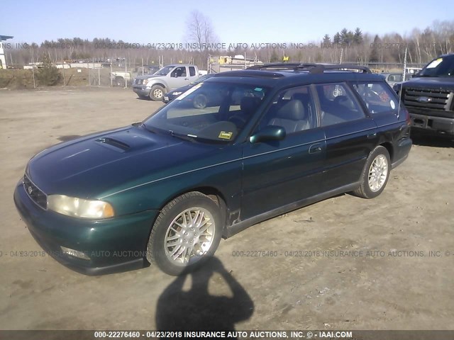 4S3BK6752V7318028 - 1997 SUBARU LEGACY GT GREEN photo 2