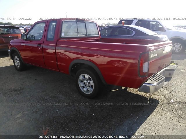 1N6DD26S3WC383754 - 1998 NISSAN FRONTIER KING CAB XE/KING CAB SE RED photo 3
