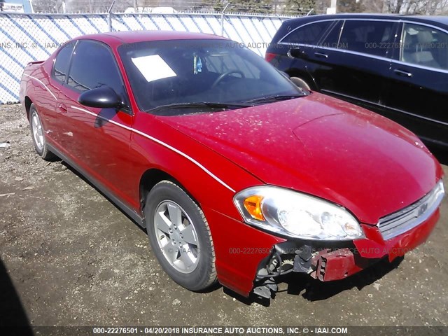 2G1WJ15KX79416136 - 2007 CHEVROLET MONTE CARLO LS წითელი ფოტო 1