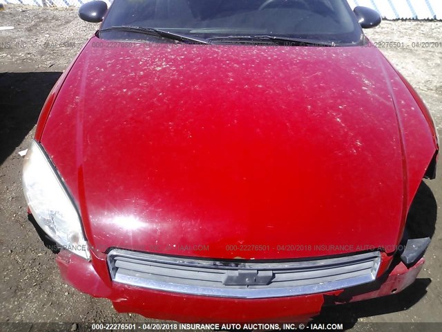 2G1WJ15KX79416136 - 2007 CHEVROLET MONTE CARLO LS წითელი ფოტო 10