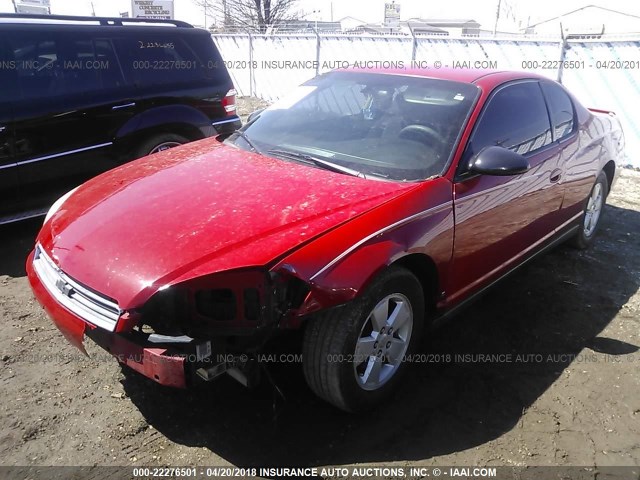 2G1WJ15KX79416136 - 2007 CHEVROLET MONTE CARLO LS RED photo 2