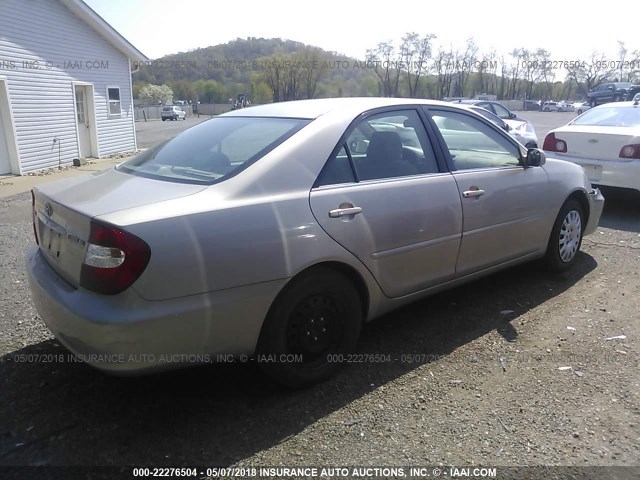 4T1BE30K24U906903 - 2004 TOYOTA CAMRY LE/XLE/SE ოქროსფერი ფოტო 4