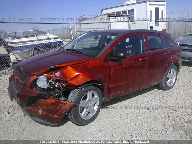 1B3HB48A89D164198 - 2009 DODGE CALIBER SXT ORANGE photo 2