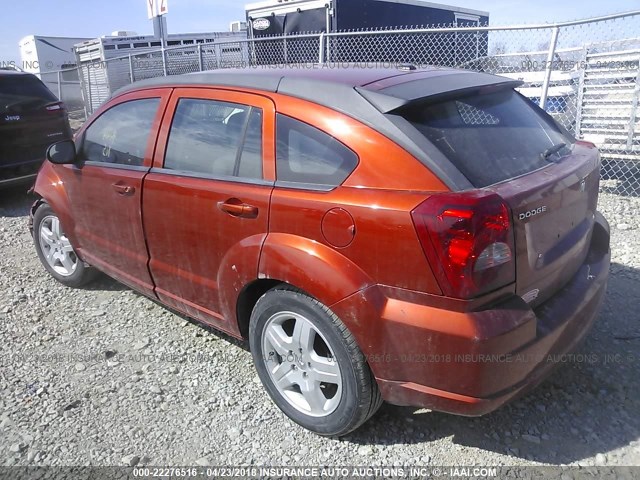 1B3HB48A89D164198 - 2009 DODGE CALIBER SXT ORANGE photo 3