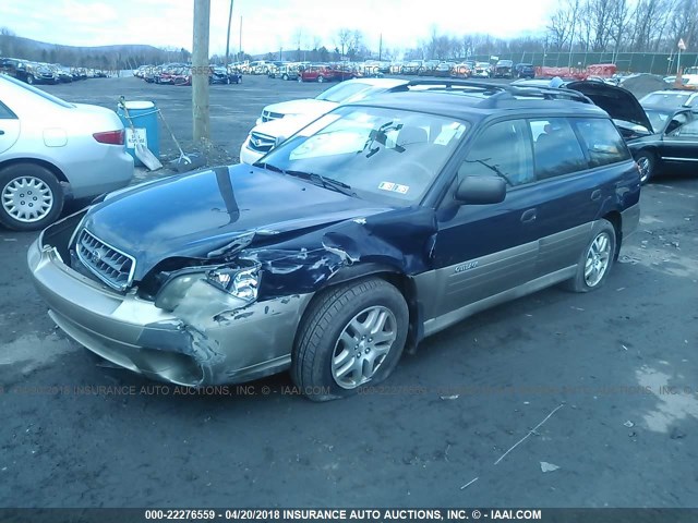 4S3BH675846603710 - 2004 SUBARU LEGACY OUTBACK AWP 蓝色 照片 2