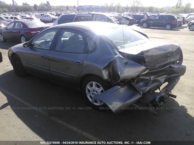 1FAFP552X2G243876 - 2002 FORD TAURUS SES GRAY photo 3